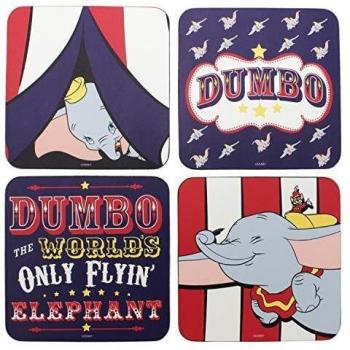 Half Moon Bay CST4DC02 Posavasos Set DE 4 Disney Dumbo, Corcho