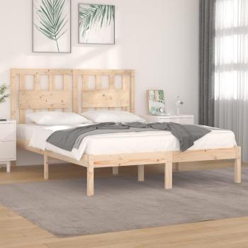 Estructura de cama super king de madera maciza de pino 180x200 cm