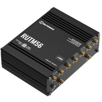 Router Teltonika RUTM56 Dual Módem 5G eSIM con Wi-Fi 5, 4 Puertos Ethernet y Soporte para Montaje en Rail DIN