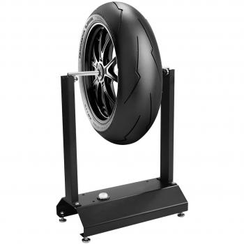 Dispositivo Equilibradora de Ruedas de Motos Costway Soporte de Equilibrado Conos Regulables para Centrado para Casa Taller 40,5 x 22 x 51 cm Negro