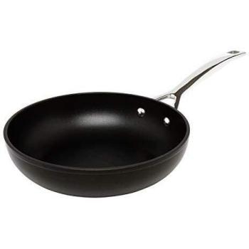 Le Creuset Sartén alta de aluminio antiadherente, Ø 24 cm, libre de PFOA, para todas las fuentes de calor, incluso la inducción, antracita/plateado