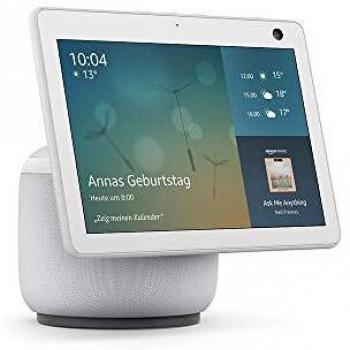 Echo Show 10 (3ra Generación, 2020) | Pantalla Smart de Alta Resolución con Función de Movimiento y Alexa, Blanca | Certificado y Reacondicionado