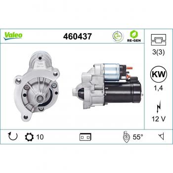 Motor de arranque VALEO 460437 para CITROËN: Xsara Picasso, C4, C4 Picasso, Xsara, Berlingo, C5, C15, C8, Jumpy, Jumper