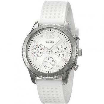 Guess Reloj Analógico para Mujer de Cuarzo con Correa en Caucho W1025L1
