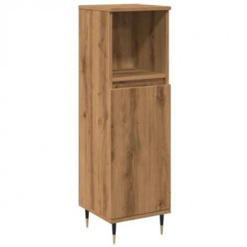 Armario de baño madera de ingeniería roble artisan 30x30x100 cm