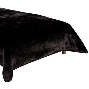 Pila pelo Plaid Vanoise negro fibra sintética 180 x 140 cm