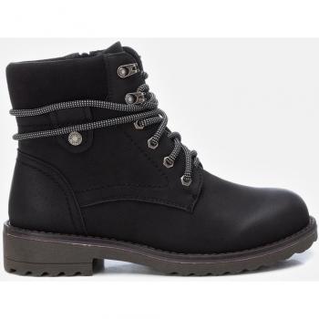 Refresh - Botines de mujer planos con cordones y cremallera lateral, modelo REFRESH 172109, color negro