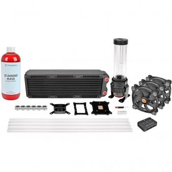 Thermaltake RL360-D5 RGB - Kit de refrigeración líquida Personalizada, Color Negro y Rojo