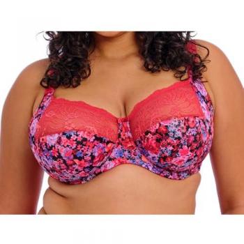 Elomi Women's Morgan Full Cup Wired Bra - Red Polyamide - Size 44E