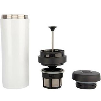 ESPRO® Travel Press con Filtro de café, Acero Inoxidable, weiß, 7.2 x 7.2 x 20.4 cm