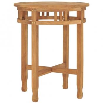 vidaXL Mesa de bistró de madera maciza de teca Ø60x75,5 cm