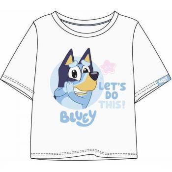 Camiseta de Manga Corta Infantil Bluey Blanco