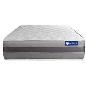 Colchón Actisom 120 x 200 cm con muelles ensacados y espuma viscoelástica, grosor 24 cm, 5 zonas de confort
