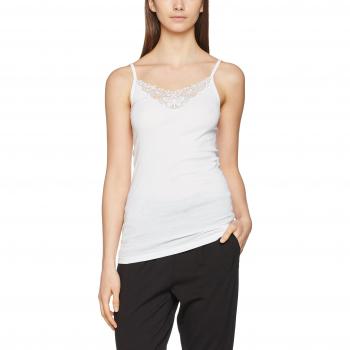 Only Onlkira Lace Singlet Noos, Camiseta sin Mangas para Mujer, Blanco