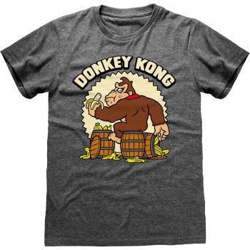 Camiseta gaming de Super Mario - Donkey Kong - S XL - para Hombre - Gris oscuro