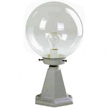Baliza Exterior Blanca con Vidrio Burbuja