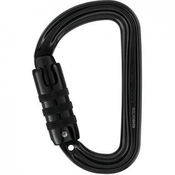Petzl Sm'D Triact Lock Black Carabiner - Lightweight Asymmetric Fall Protection