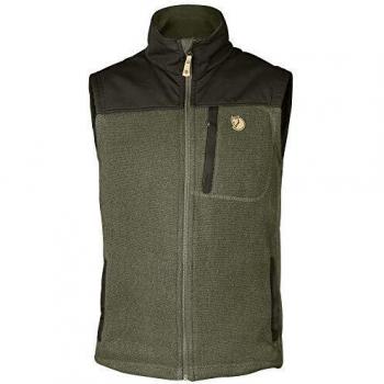 Chaleco Polar Fjällräven Buck para Hombre, Color Oliva/Beige, Talla S