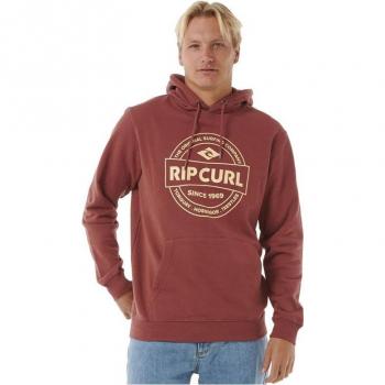 Sudadera Rip Curl Stapler Hood Hombre Burdeos, Capucha, Color Rojo, Talla L