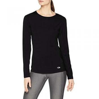 Icebreaker Merino Women's Comet Lite Long Sleeve Crewe Suéters con Gorro a la Moda, Mujer, Negro, Medium