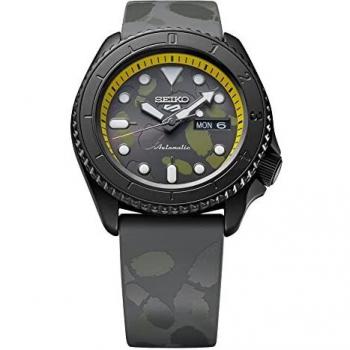 Seiko 5 Sports One Piece ‘Vinsmoke Sanji’ Automatic Grey Dial Grey Silicone Strap SRPH69K1