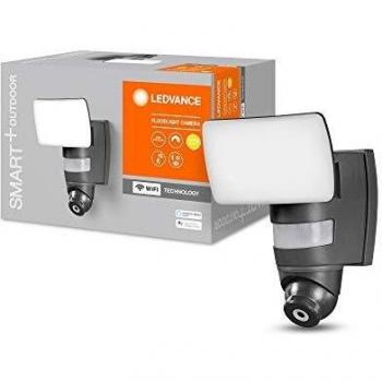 Ledvance Smart+ Wifi Luz de pared Flood Camera Oscuro Gris Al aire libre 24W 320lm - 830 Luz Cálida | RGBW - Regulable