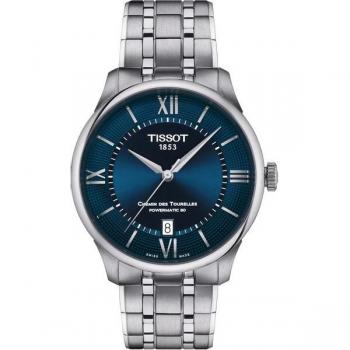 Tissot Chemin Des Tourelles Powermatic 80 39mm Men's Watch - Blue/Silver, Size: One Size