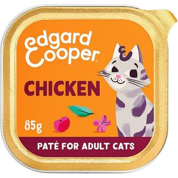 Edgard & Cooper Adult Chicken Pâté Grain-Free Wet Cat Food with Blueberries, Sage, and Valerian - 85g Tray
