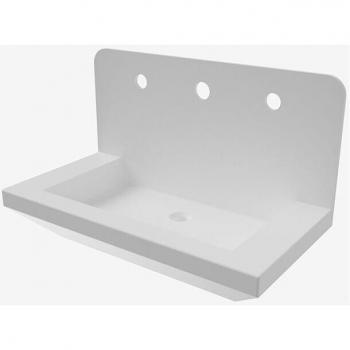 Consola Multifuncional Idral con Lavabo Integrado y Superficie Maciza en Acabado Blanco Mate