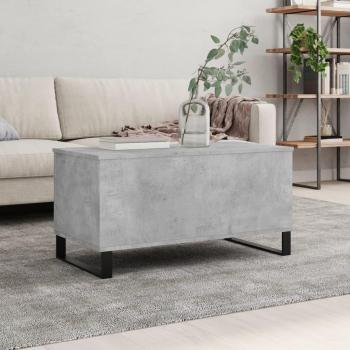Mesa de centro Salón Hormigón gris 90x44,5x45 cm Madera Multicapa Vidaxl