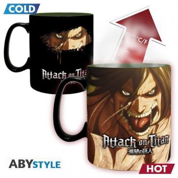 Taza Attack on Titan Eren Titan Cambio de Color con Calor 460ml Multicolor