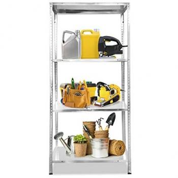 Estantería Metálica Galvanizada Nyana Home 120kg con 4 Baldas - Medidas 150x75x30cm para Garaje, Oficina y Despensa