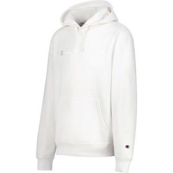 Sudadera Champion con Capucha y Etiqueta, Color Offwhite, Talla XL - Hombre