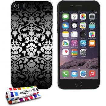 Muzzano Le Pearls-Carcasa rígida con diseño de cenefa barroca, incluye lápiz capacitivo y gamuza para iPhone 5S