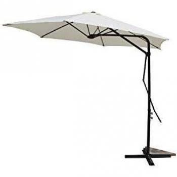 Parasol redondo Concept Usine ø 2,94 m con apertura innovadora crudo