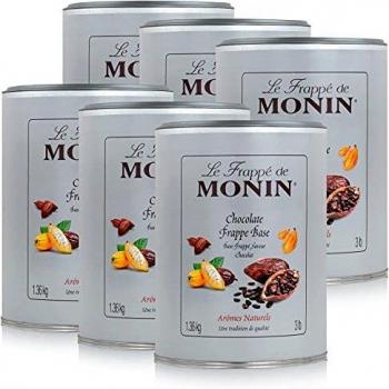 Monin Chocolate Frappe Mix 1.36kg Tub - Flavoured Coffee Powder for Coffee Shops