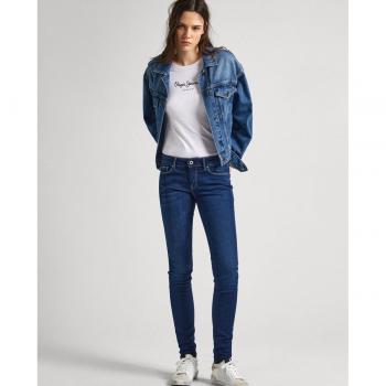 Pepe Jeans Women's Medium Rise Skinny Fit Soho Denim Jeans 33 Blue