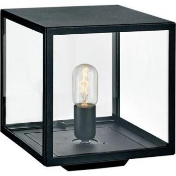 Farol de jardín negro Lofoten 27 cm, Elstead Pedestal para exteriores Lofoten, negro, IP44, E27
