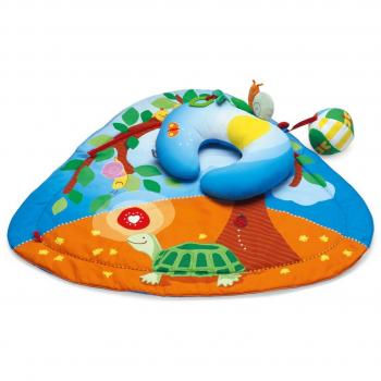Chicco - Alfombra Tummy Pad 80X90 con Almohada Y Actividades 25-2572
