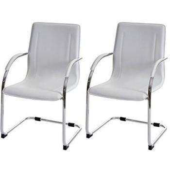 Sillones de Conferencia Samara - Lote de 2 - Similicuir - Blanco