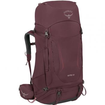 Mochila Osprey Kyte 68L para mujer - Granate - Talla XS-S - Capacidad de 68 litros - Sistema de suspensión AirScape con panel trasero ventilado - Arnés y cinturón lumbar ajustables