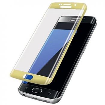 MyScreen Samsung Galaxy S7 Edge G935 FullScreen Glass Protector de Pantalla, Screen Protector - Dorado