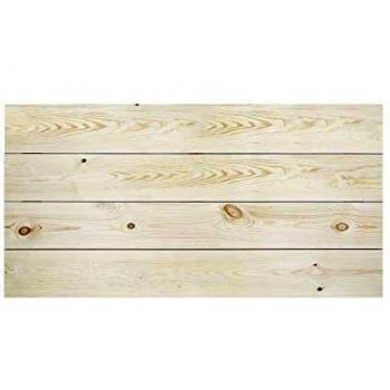 Decowood - Cabecero para Cama Dormitorio, Lamas Horizontales Corte Recto, Madera de Pino Flandes Natural - 200 x 80 cm