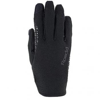 Guantes de equitación Roeckl Mans Unisex Negros Talla 7.5