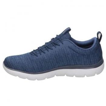 Zapatillas Hombre Skechers Summits Azul Tejido con Detalles Grises Talla 45 EU