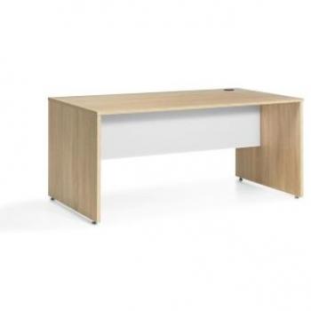 Mesa de Escritorio Jarama 9011 Topkit - Mesa Oficina para Ordenador en el Hogar, Medidas 74x180x80 cm, Color Roble/Blanco