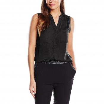 VILA CLOTHES Vimelli S/l Pocket Top - Noos, camiseta sin mangas Mujer, Negro