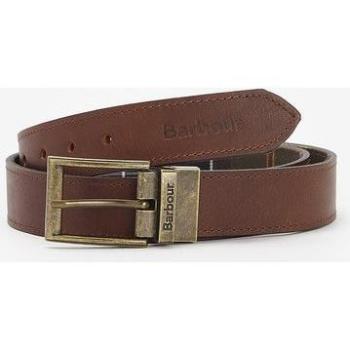 Barbour Men's Reversible Tartan Leather Belt - Size L/XL - Brown