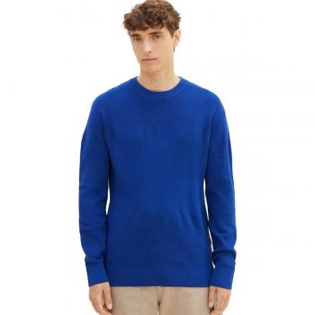 Jersey de hombre en color azul índigo con cuello redondo (Tom Tailor)