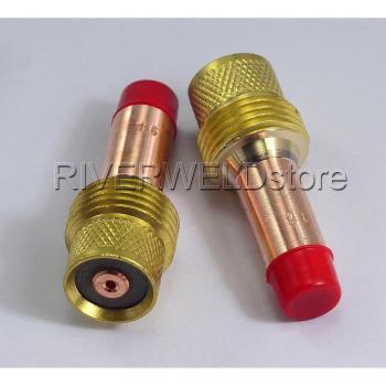 45V25 1/161,6mm TIG Gás Lens Collettes Ajuste del cuerpo DB SR WP 17 18 26 TIG Antorcha 2PK